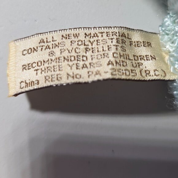 Blue Plush Bunny Stuffed Animal By Flowers Inc. Balloons 9" Polyester Child Toy - Picture 3 of 5